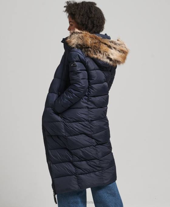Superdry palton fuji cu glugă de munte îmbrăcăminte marina femei JX0Z5651