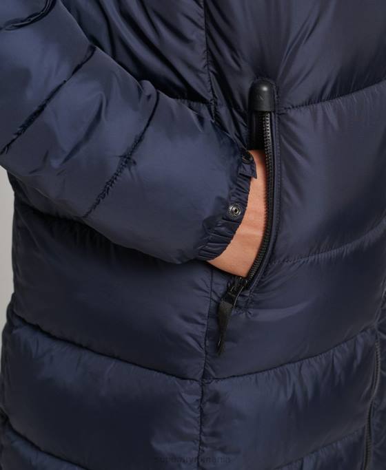 Superdry palton fuji cu glugă de munte îmbrăcăminte marina femei JX0Z5651