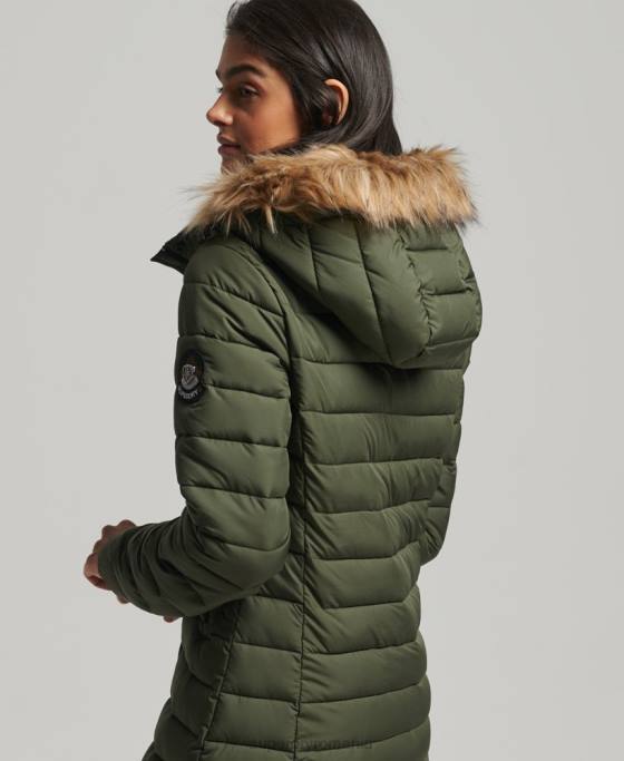 Superdry palton fuji super paragate îmbrăcăminte kaki femei JX0Z3649