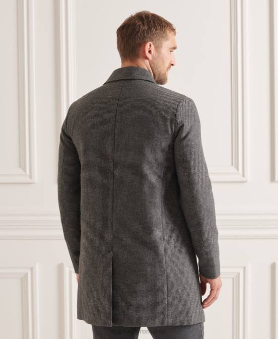 Superdry palton masina din lana usoara studios îmbrăcăminte gri bărbați JX0Z4624