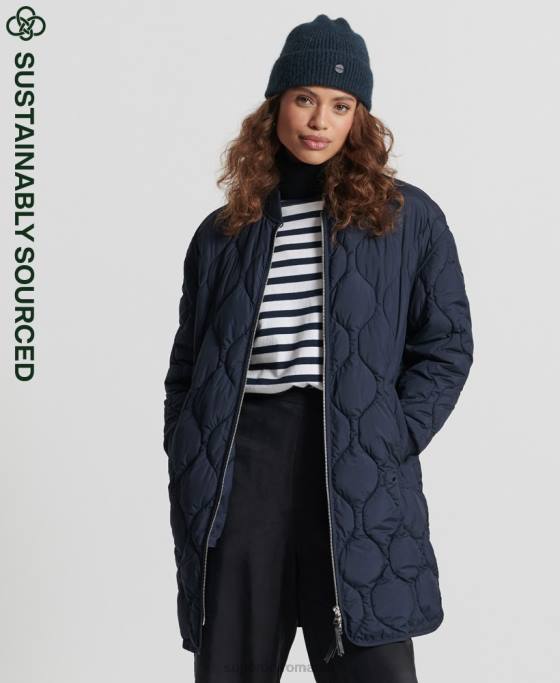 Superdry palton matlasat studios îmbrăcăminte marina femei JX0Z3694