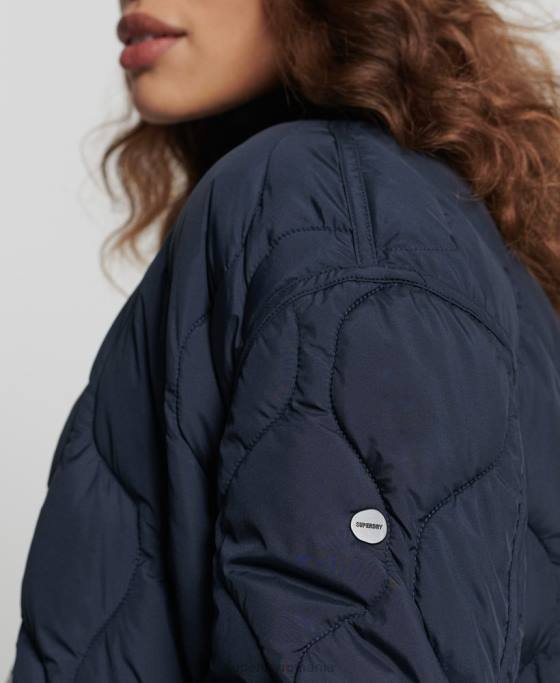 Superdry palton matlasat studios îmbrăcăminte marina femei JX0Z3694