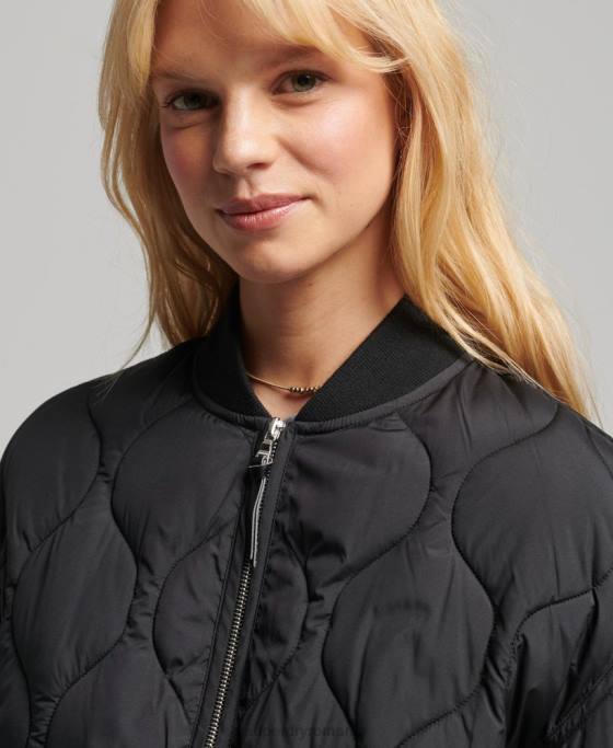 Superdry palton matlasat studios îmbrăcăminte negru femei JX0Z3798