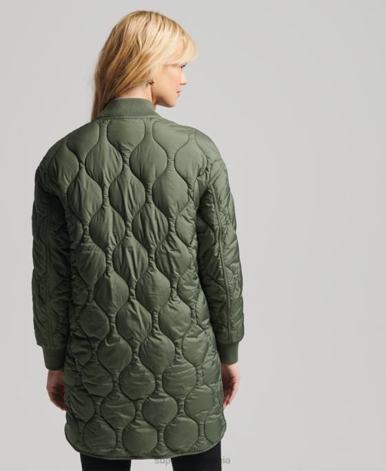 Superdry palton matlasat studios îmbrăcăminte verde femei JX0Z3799