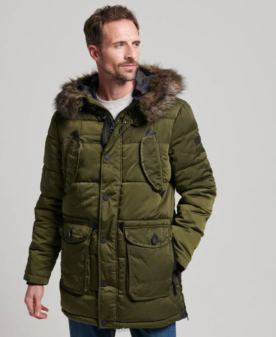 Superdry palton parka chinook îmbrăcăminte verde bărbați JX0Z4513