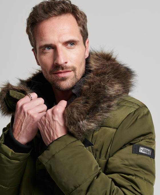 Superdry palton parka chinook îmbrăcăminte verde bărbați JX0Z4513