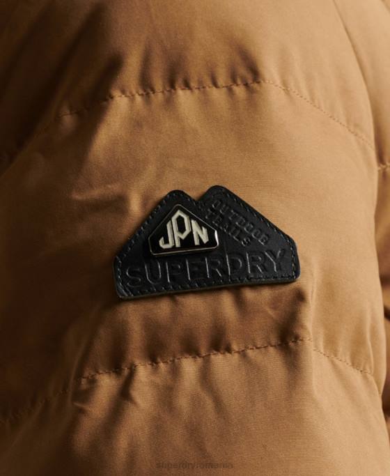 Superdry palton parka expedition cu paragate din microfibră îmbrăcăminte maro femei JX0Z5547
