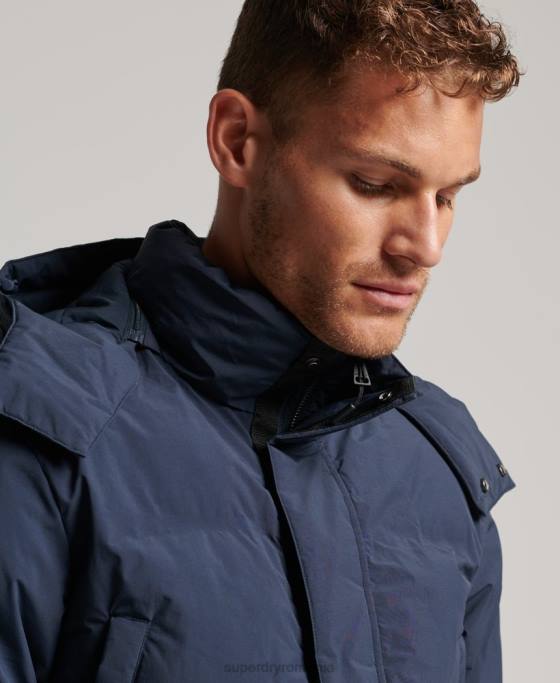 Superdry palton puf cu paragate îmbrăcăminte marina bărbați JX0Z4583