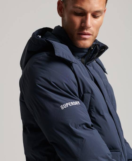 Superdry palton puf cu paragate îmbrăcăminte marina bărbați JX0Z4583