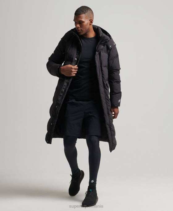 Superdry palton puf cu paragate îmbrăcăminte negru bărbați JX0Z4489