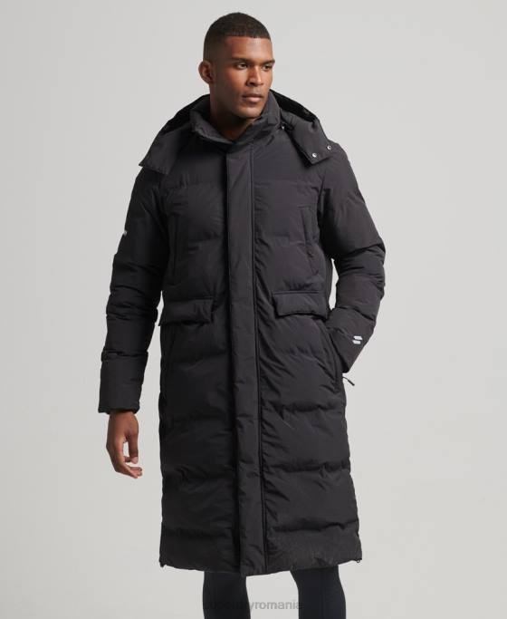 Superdry palton puf cu paragate îmbrăcăminte negru bărbați JX0Z4489