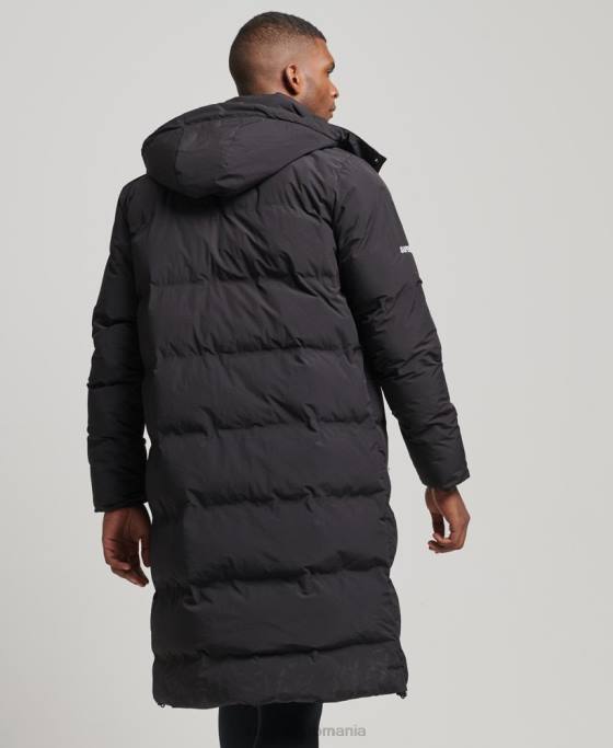 Superdry palton puf cu paragate îmbrăcăminte negru bărbați JX0Z4489