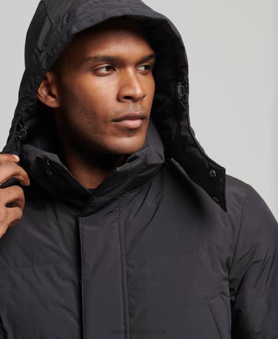 Superdry palton puf cu paragate îmbrăcăminte negru bărbați JX0Z4489