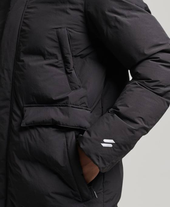 Superdry palton puf cu paragate îmbrăcăminte negru bărbați JX0Z4489