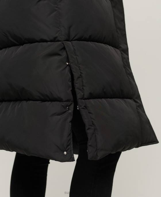 Superdry palton puf cu paragate îmbrăcăminte negru femei JX0Z3571