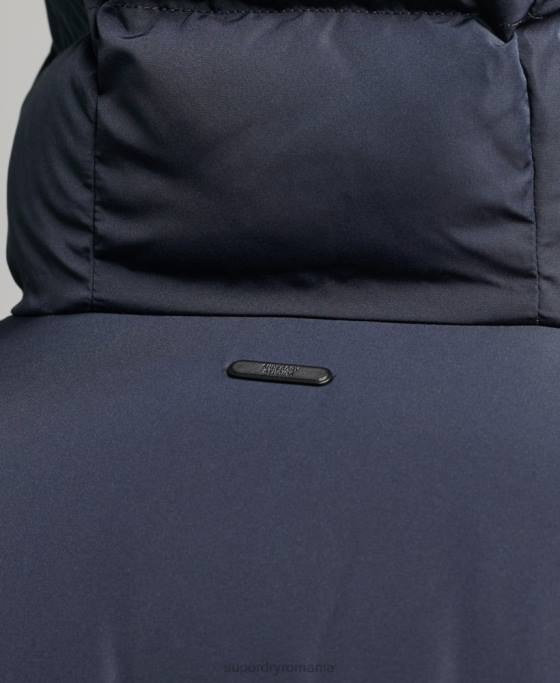 Superdry palton puf foarte lung îmbrăcăminte marina bărbați JX0Z1058