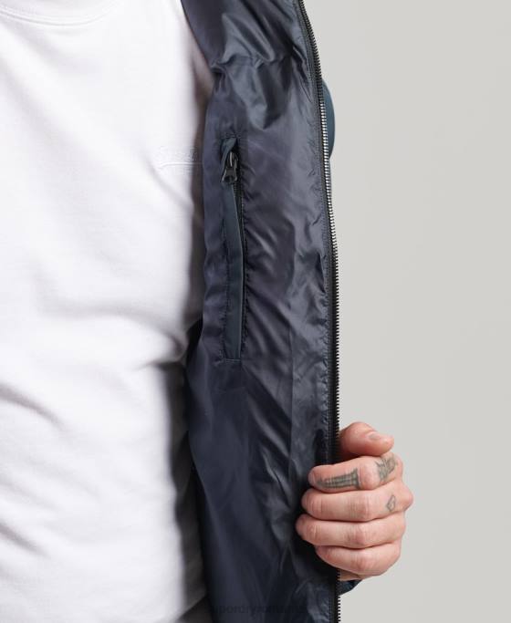 Superdry palton puf foarte lung îmbrăcăminte marina bărbați JX0Z1058