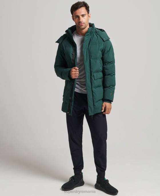 Superdry palton pufy boxy îmbrăcăminte verde bărbați JX0Z4543