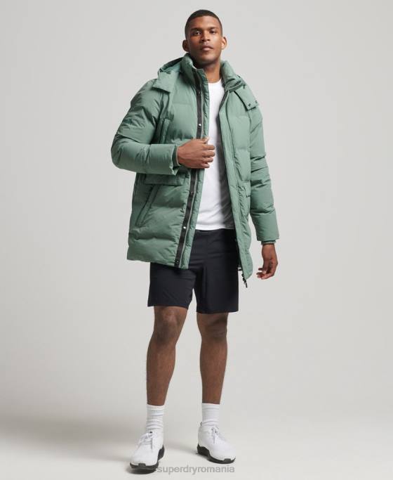Superdry palton pufy boxy îmbrăcăminte verde bărbați JX0Z4641