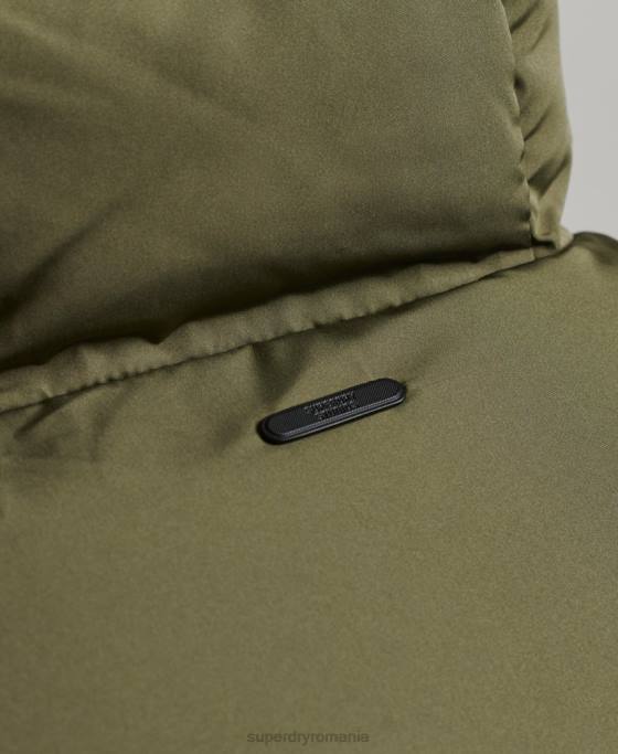Superdry palton scurt puf îmbrăcăminte kaki bărbați JX0Z989