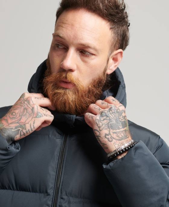 Superdry palton scurt puf îmbrăcăminte marina bărbați JX0Z988