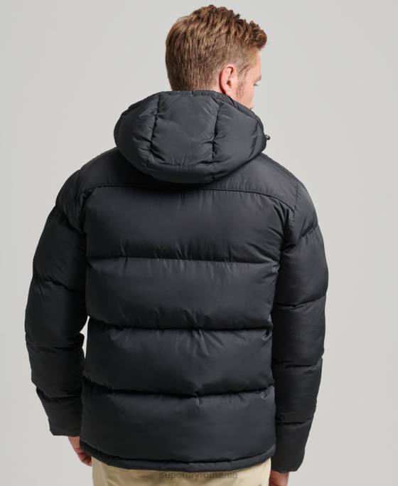 Superdry palton scurt puf îmbrăcăminte negru bărbați JX0Z1056