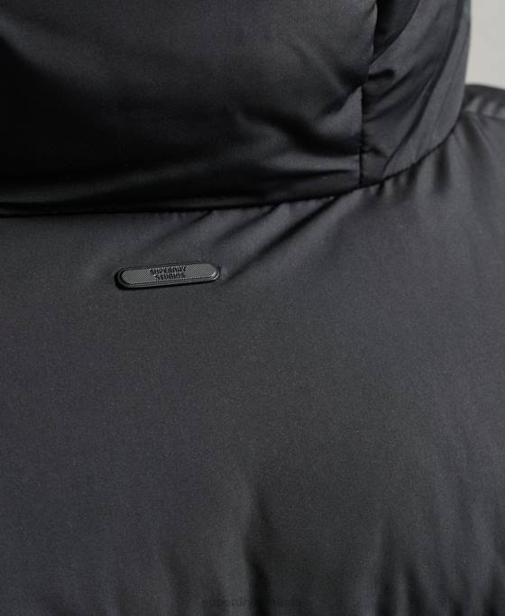 Superdry palton scurt puf îmbrăcăminte negru bărbați JX0Z1056