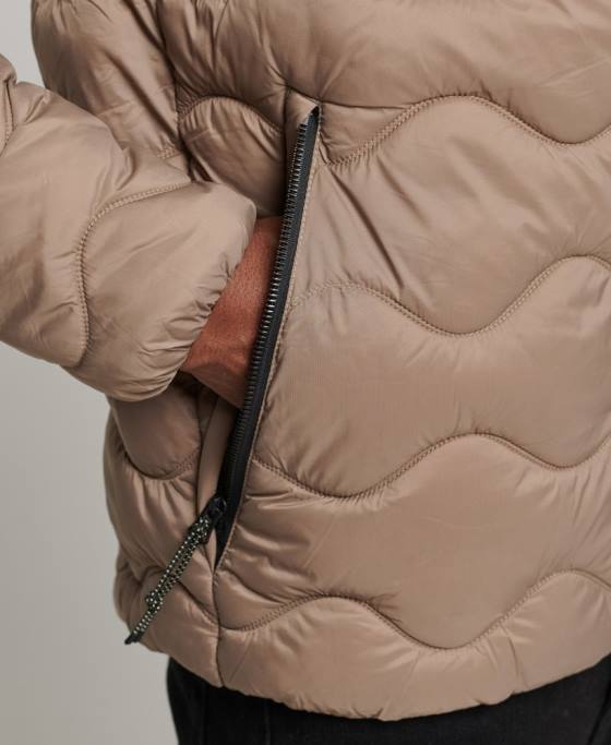 Superdry palton ușor căptușit cu glugă îmbrăcăminte maro bărbați JX0Z1002