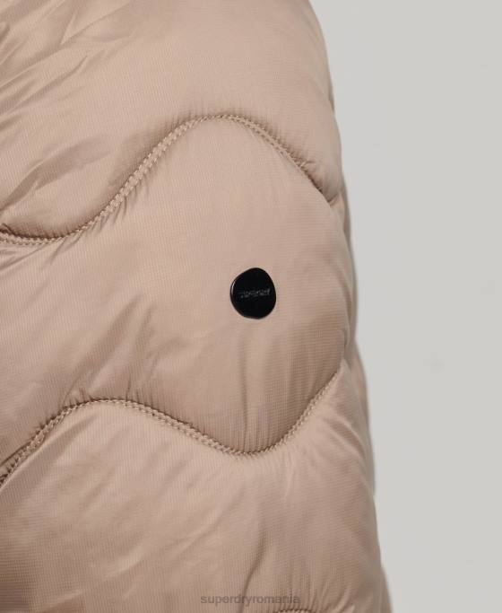 Superdry palton ușor căptușit cu glugă îmbrăcăminte maro bărbați JX0Z1002