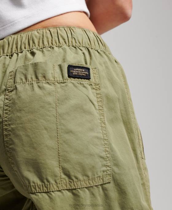 Superdry pantaloni cargo cu talie joasă îmbrăcăminte verde femei JX0Z2015