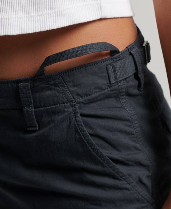 Superdry pantaloni cargo vintage cu talie joasă îmbrăcăminte marina femei JX0Z2273