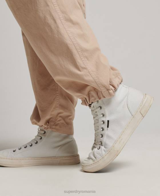 Superdry pantaloni cargo vintage cu talie joasă îmbrăcăminte maro femei JX0Z2036