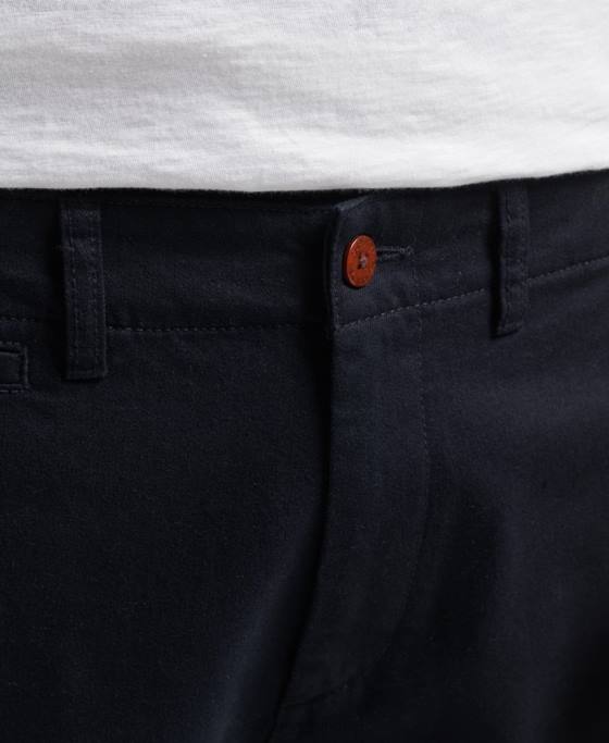 Superdry pantaloni chino subțiri de ofițer îmbrăcăminte marina bărbați JX0Z6467