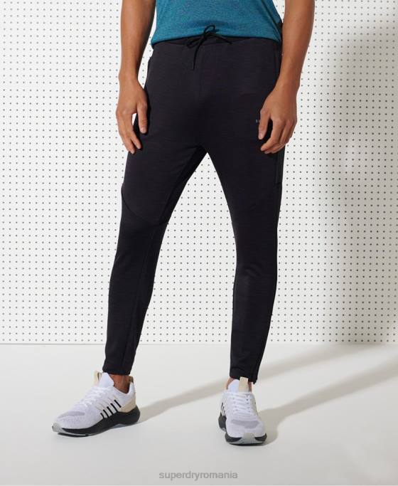 Superdry pantaloni de antrenament îmbrăcăminte negru bărbați JX0Z1440