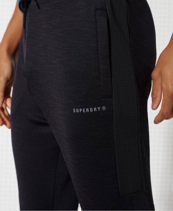 Superdry pantaloni de antrenament îmbrăcăminte negru bărbați JX0Z1440