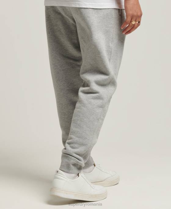 Superdry pantaloni de jogging aplicați îmbrăcăminte gri bărbați JX0Z6369