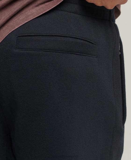 Superdry pantaloni de jogging aplicați îmbrăcăminte marina bărbați JX0Z6405