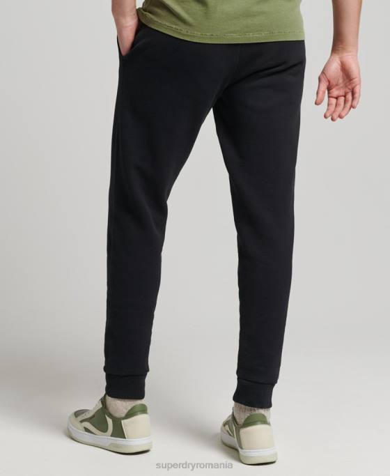 Superdry pantaloni de jogging clasici cu logo îmbrăcăminte negru bărbați JX0Z6441
