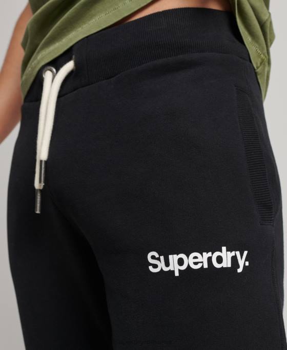 Superdry pantaloni de jogging clasici cu logo îmbrăcăminte negru bărbați JX0Z6441
