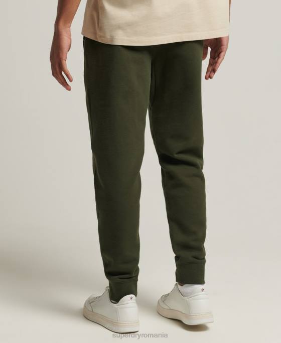 Superdry pantaloni de jogging clasici din chenille cod îmbrăcăminte verde bărbați JX0Z6427
