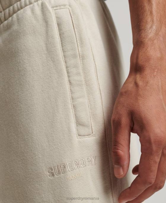 Superdry pantaloni de jogging cod micro logo îmbrăcăminte bej bărbați JX0Z6366