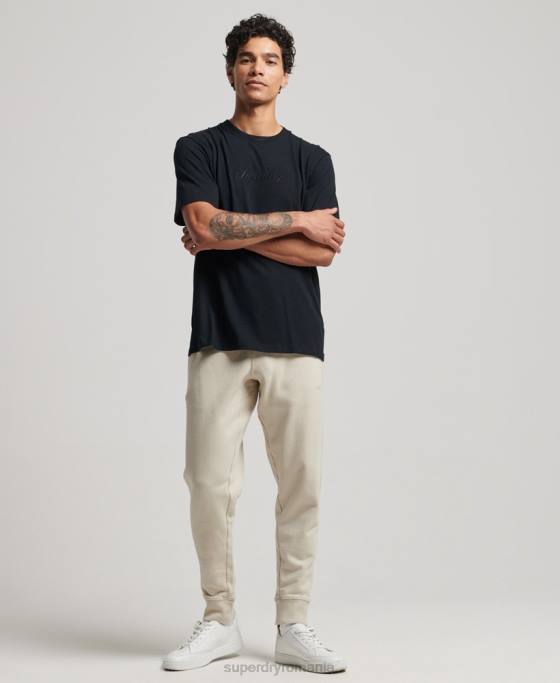 Superdry pantaloni de jogging cod micro logo îmbrăcăminte bej bărbați JX0Z6366