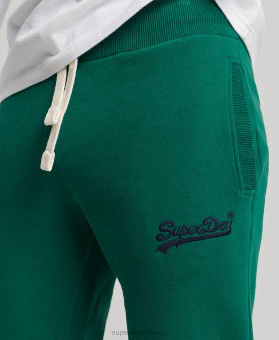 Superdry pantaloni de jogging colegiu cu logo vintage îmbrăcăminte verde bărbați JX0Z6385