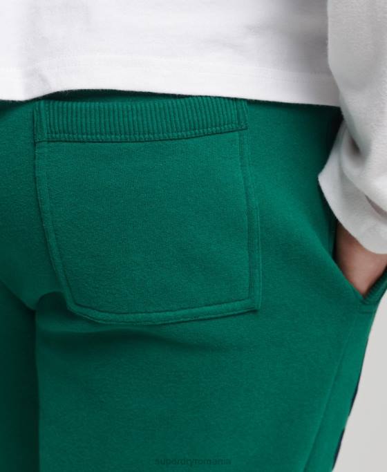 Superdry pantaloni de jogging colegiu cu logo vintage îmbrăcăminte verde bărbați JX0Z6385