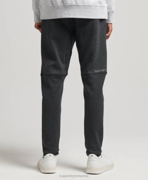 Superdry pantaloni de jogging conici tech îmbrăcăminte gri inchis bărbați JX0Z6384