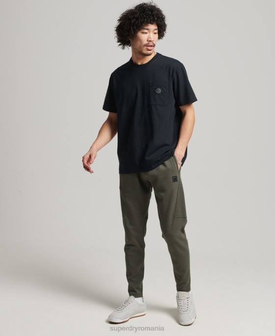 Superdry pantaloni de jogging conici tech îmbrăcăminte kaki bărbați JX0Z6389