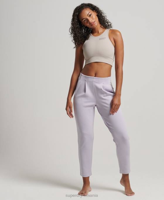 Superdry pantaloni de jogging croiți flex îmbrăcăminte Violet femei JX0Z3909