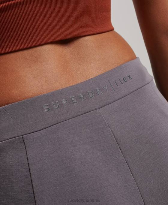 Superdry pantaloni de jogging croiți flex îmbrăcăminte gri femei JX0Z3919