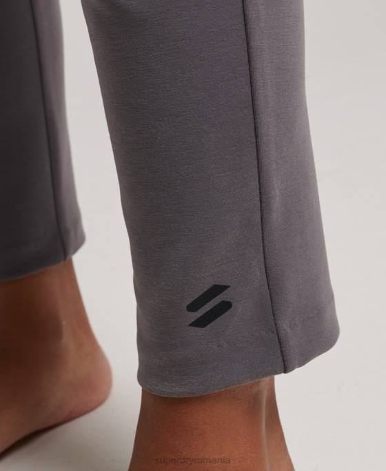 Superdry pantaloni de jogging croiți flex îmbrăcăminte gri femei JX0Z3919
