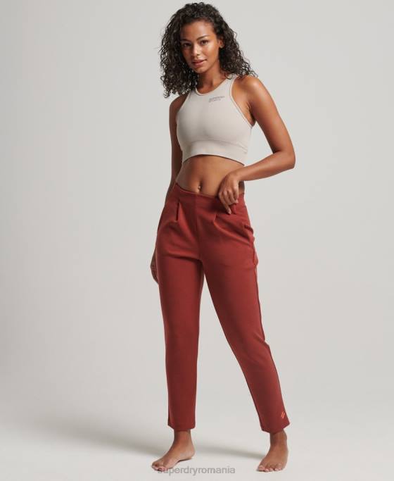 Superdry pantaloni de jogging croiți flex îmbrăcăminte maro femei JX0Z3914